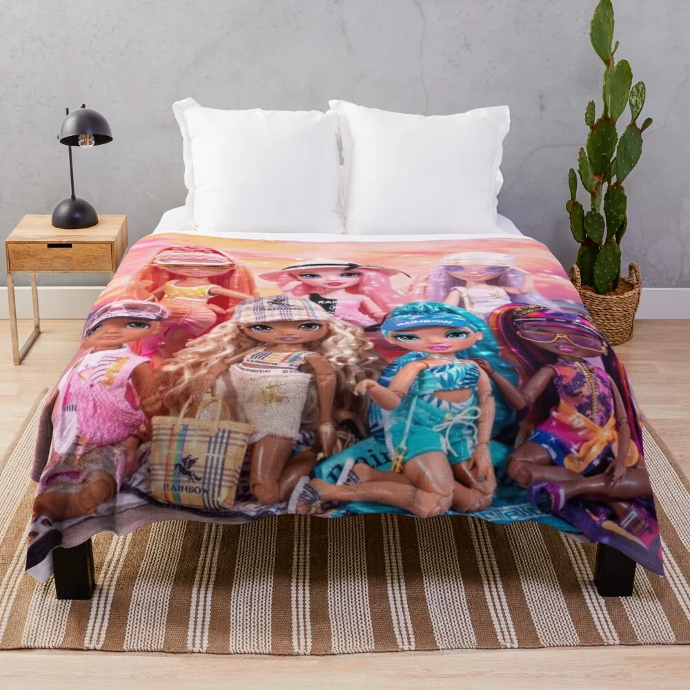 Rainbow High Pacific Coast Group Artworkthrow Coperta Coperta Sfocata