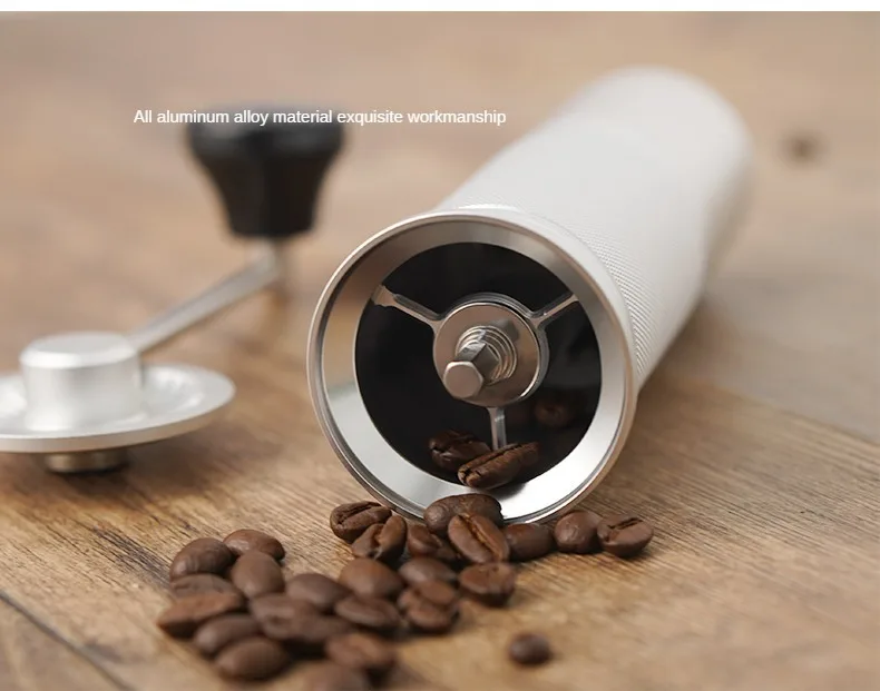 Sda703440ccb943608656f2d11614ae6cr AIRFLOW Manual Coffee Grinder CNC Stainless Steel Double point central shaft fixed 5core/7core Hand Burr Coffee Bean Grinding