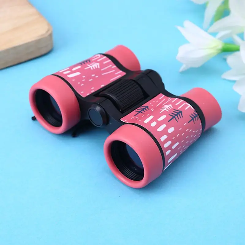 4x30 Binoculars Plastic Children Colorful Lightweight Telescope for Kids Compact