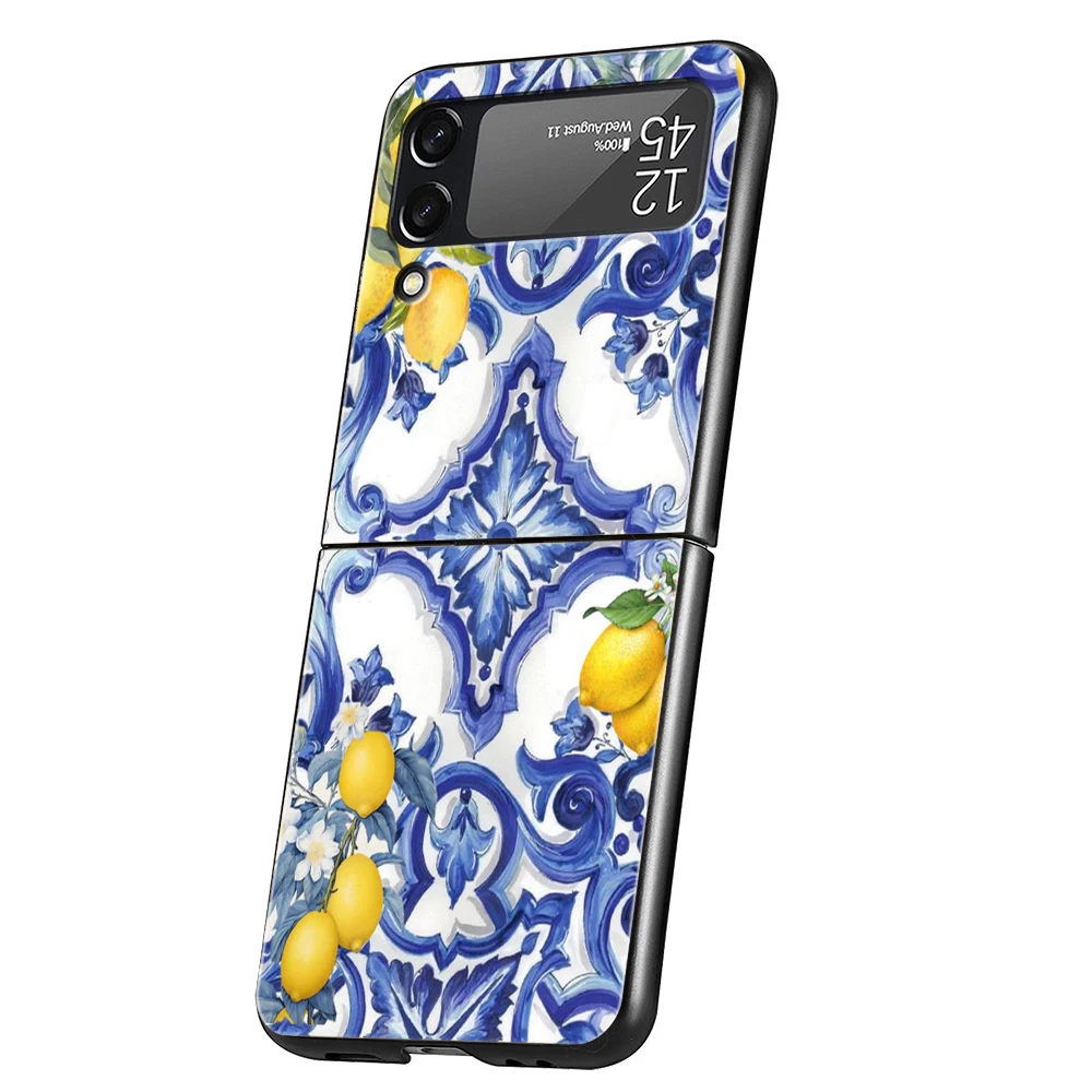 Luxury Retro Fruit Lemon Folding Phone Case - Hard PC Cover