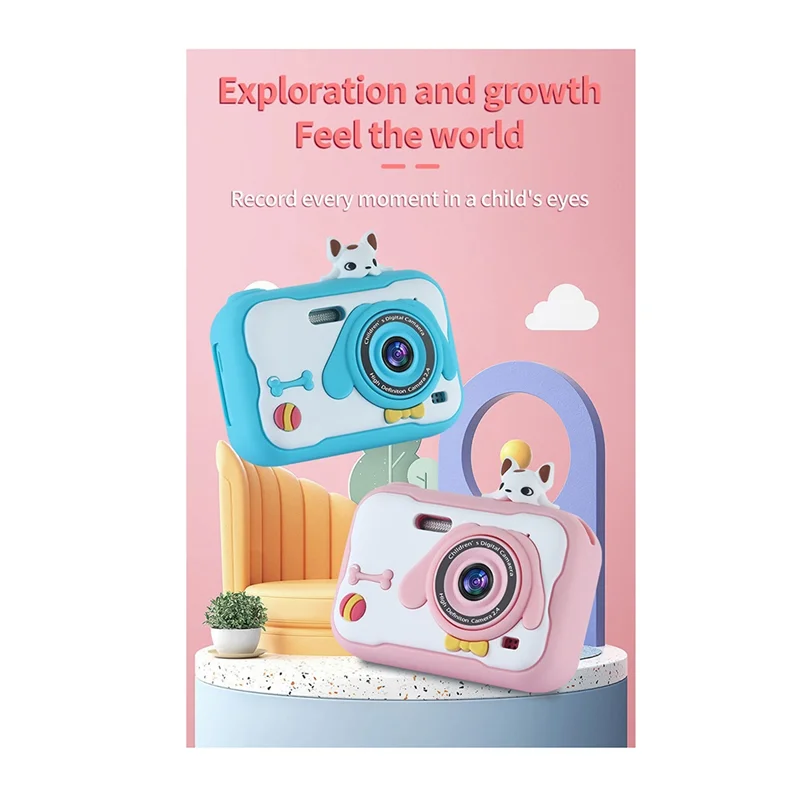 A8S HD Dual Lens 4000W Pixel 5472X4104PX Photo Resolution Without Memory Card Children's Camera,Brown Easy Install Easy To Use