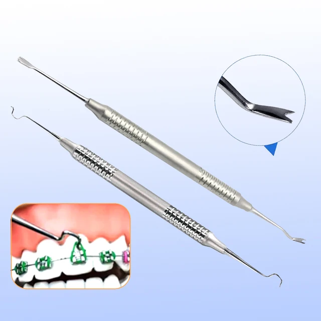 Dental Orthodontic Ligature Ties Placer Tool Ligature Ring Placing Applicator Arch Wire Placement Tool Instrument Pusher