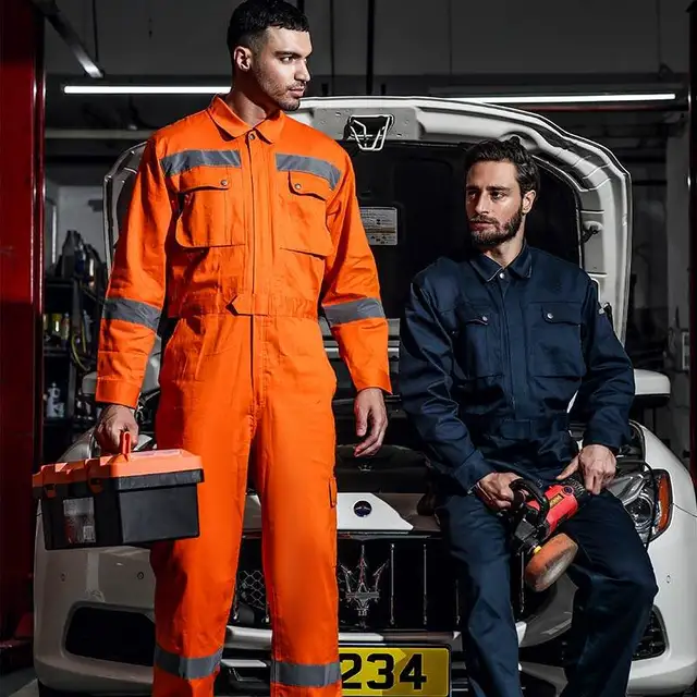 Cotton High Vis Work Coveralls