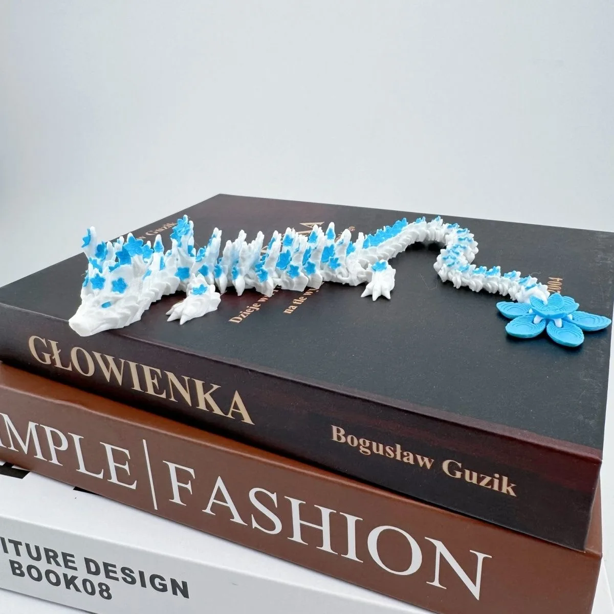 15/25cm 3D Printed Love Cherry Blossom Dragon Movable Joint Dragon Model Gifts Home Office Desktop Ornament Landscape Craft 4