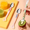 Baby Fruit Scraping Mud Spoon Feeding Spoon Soft Silicone Spoon Baby Easy To Eat Fruit Spoon Mother And Baby Supplies 1