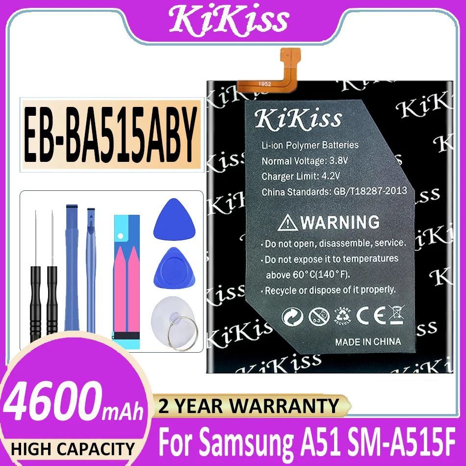 

KiKiss Battery EB-BA515ABY 4600mAh For Samsung Galaxy A51 SM-A515 SM-A515F/DSM Bateria