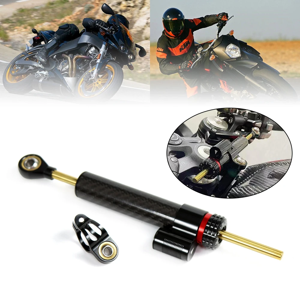 345mm 250mm Universal Motorcycle Adjustable Steering Damper Stabilizer