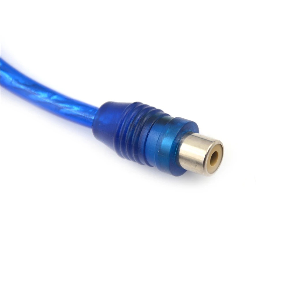 1 RCA Female To 2 Male Splitter Stereo Audio Y Adapter Cable Wire Connector