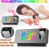 Electronic Digital Projection Alarm Clock Projector Clocks Ceiling Plastic Night 3