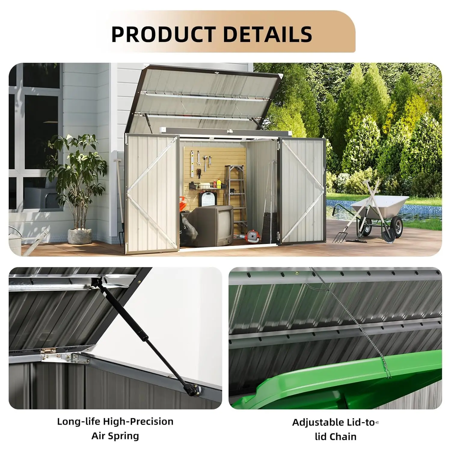Outdoor Trash Storage Shed 3