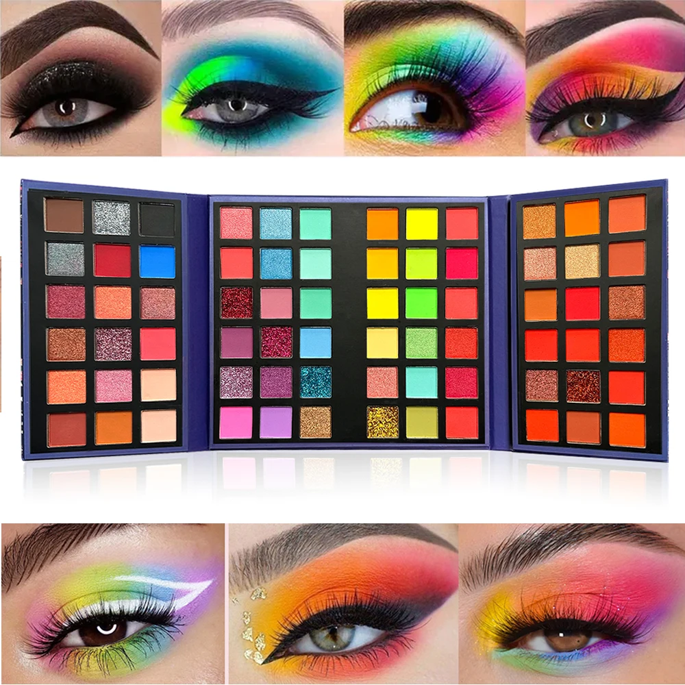 72 Color Eyeshadow Palette Color Board Shimmer Matte Nude Natural All In One, Carnival/Mardi Gras/Masquerade Makeup Cosmetics