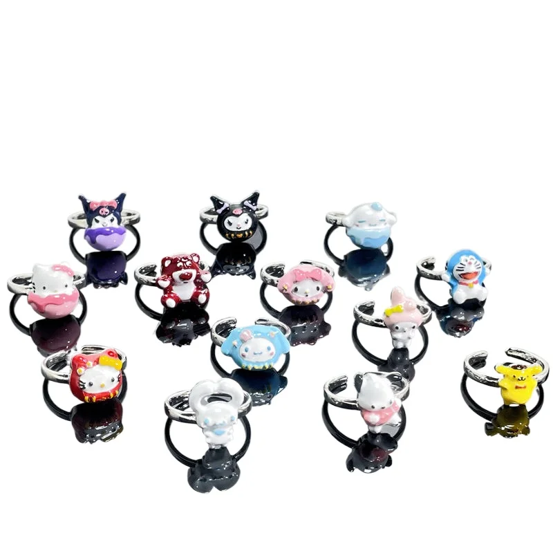 

Anime Sanrio Cinnamoroll Ring Open Ring Kawaii Cartoon Kuromi Cute Ring Exquisite Accessorie Young Girl Friends Birthday Gifts