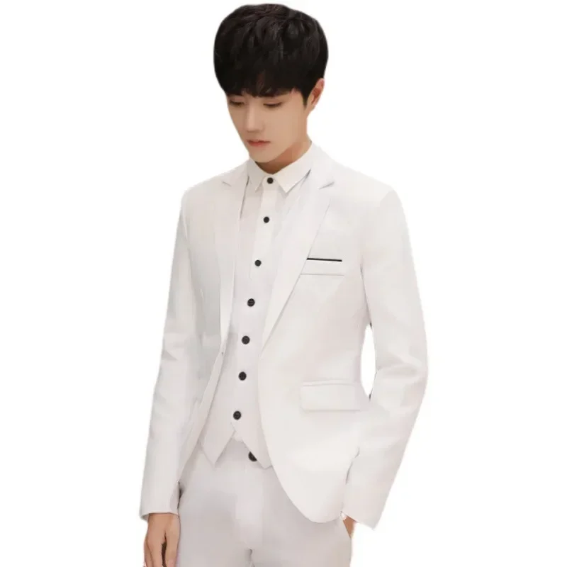 Men's Two-piece Business Suit Spring Summer Fashion Casual Suit Korean Version Slim Suit Trend Wedding Suits for Men