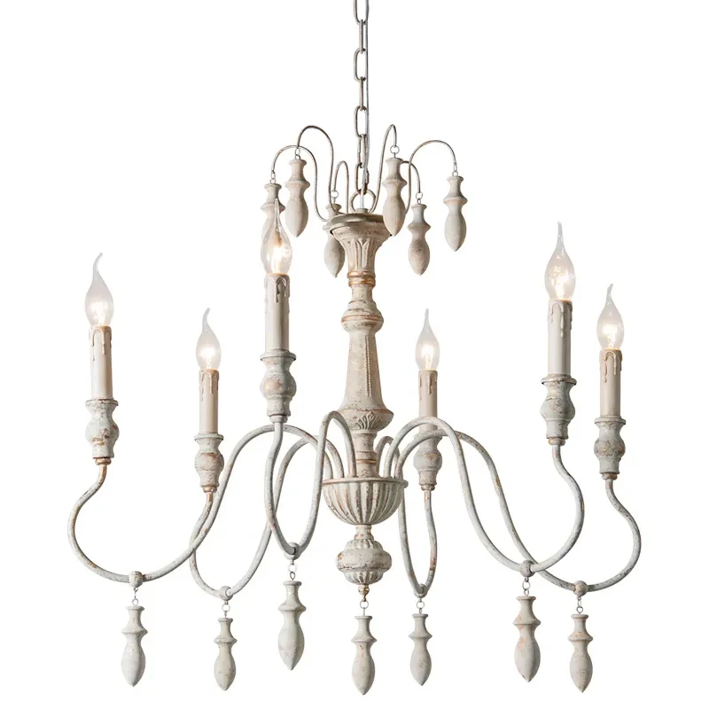 

Retro Decor Chandeliers Country Restaurant Bedroom Hanging Light Simple Garden Pendant Lamps Living Room Hotel Study Chandelier