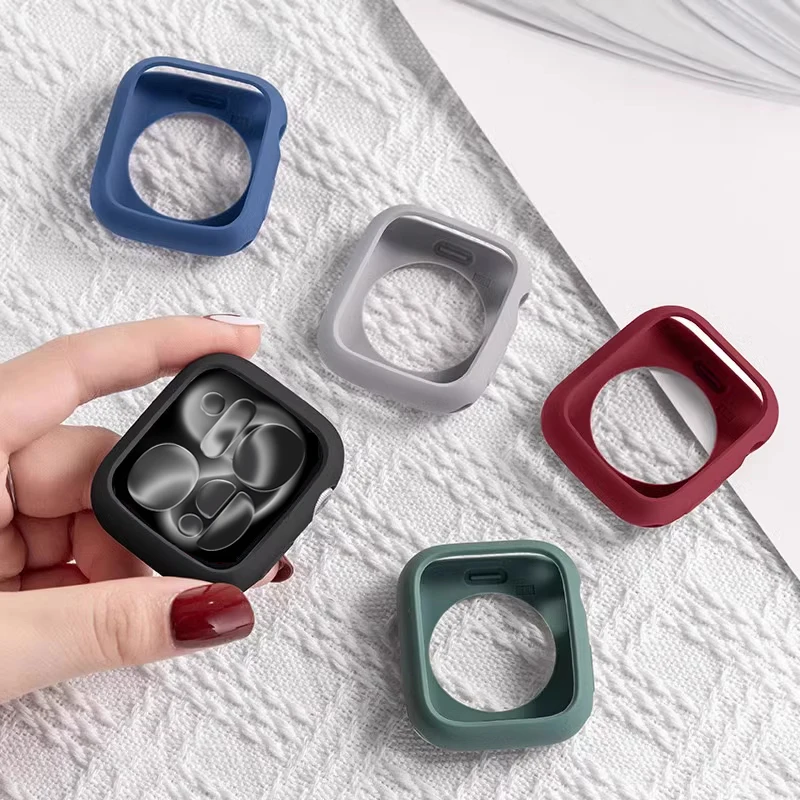 Protective Soft Silicone Apple Watch Case - Sleek Bumper Shell Cover