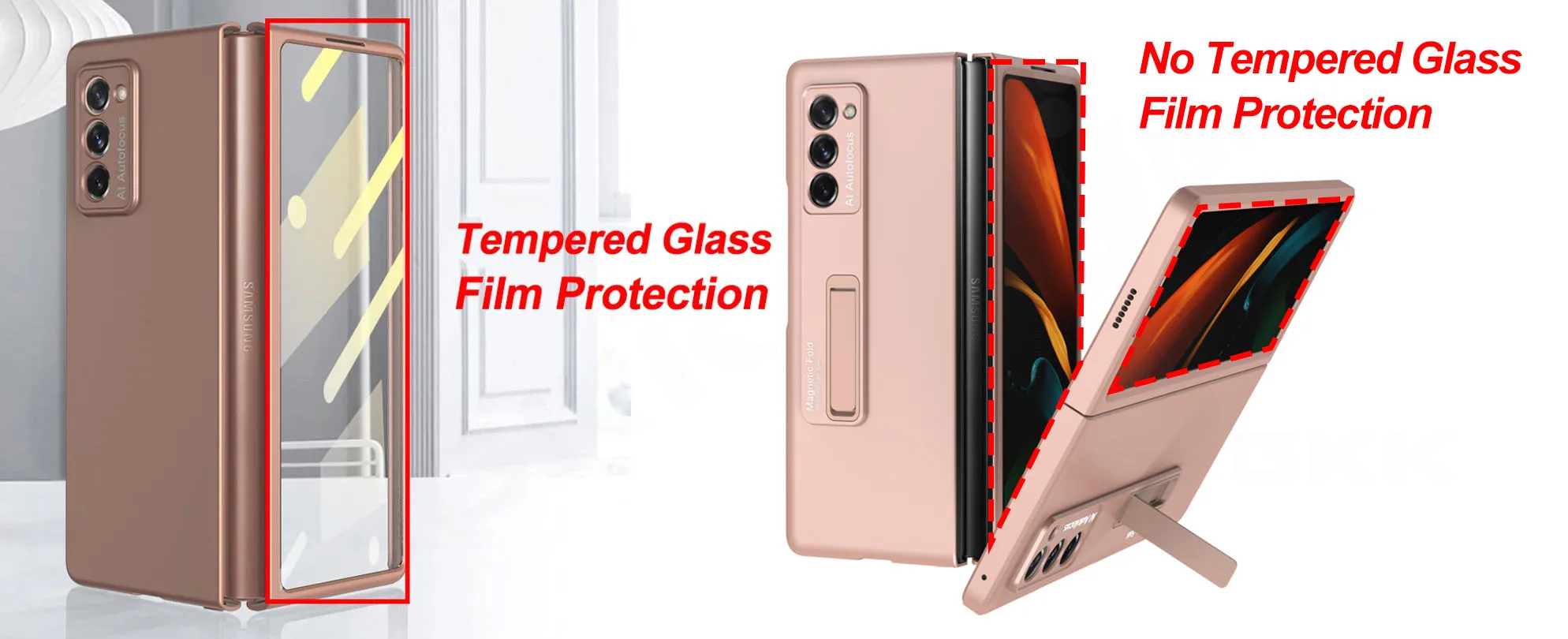 Ultra-thin Armor Plastic Case For Samsung Galaxy Z Fold 2 Outer Screen Glass Pro
