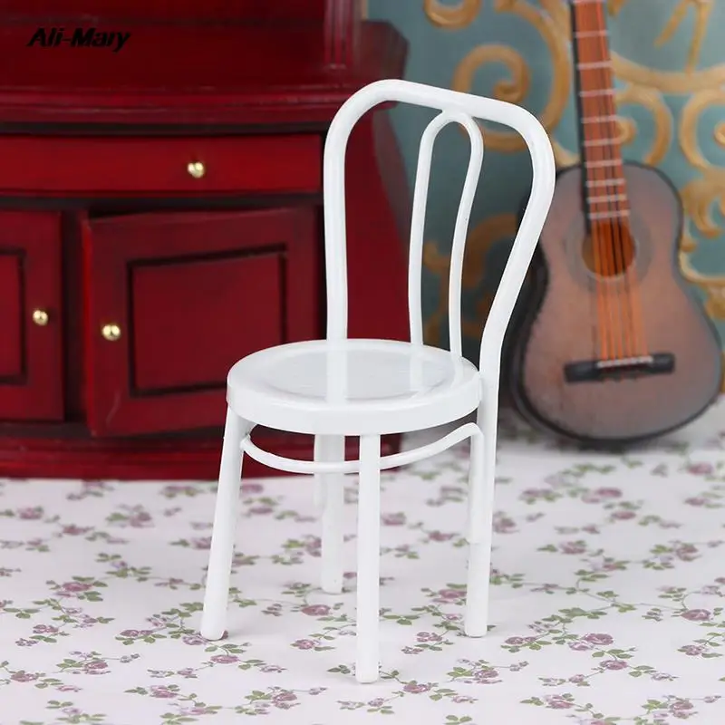 

1pc Simulation Small White Chair Furniture Model Toys For Simulation Dollhouse Furniture Toys Dollhouse Miniature Accessories
