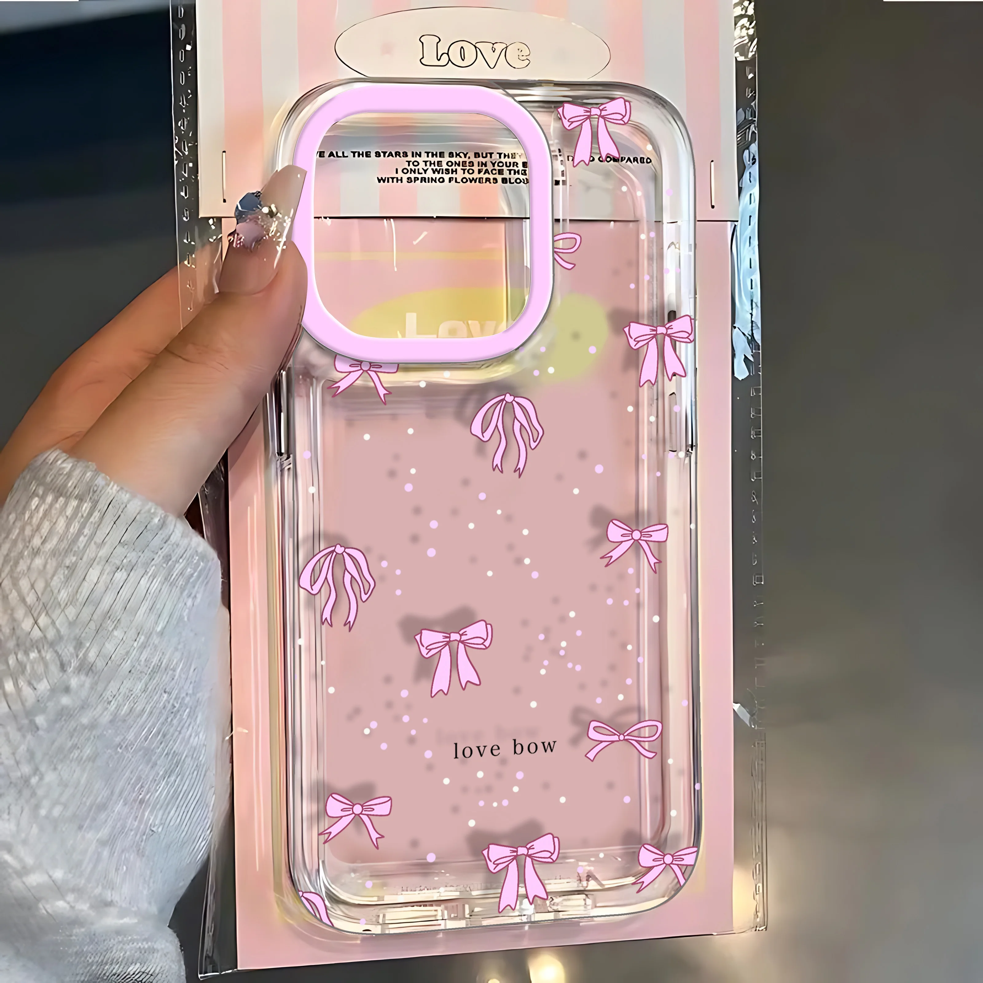 Charming Pink Bow Knot Phone Case - Stylish Protective Back Cover