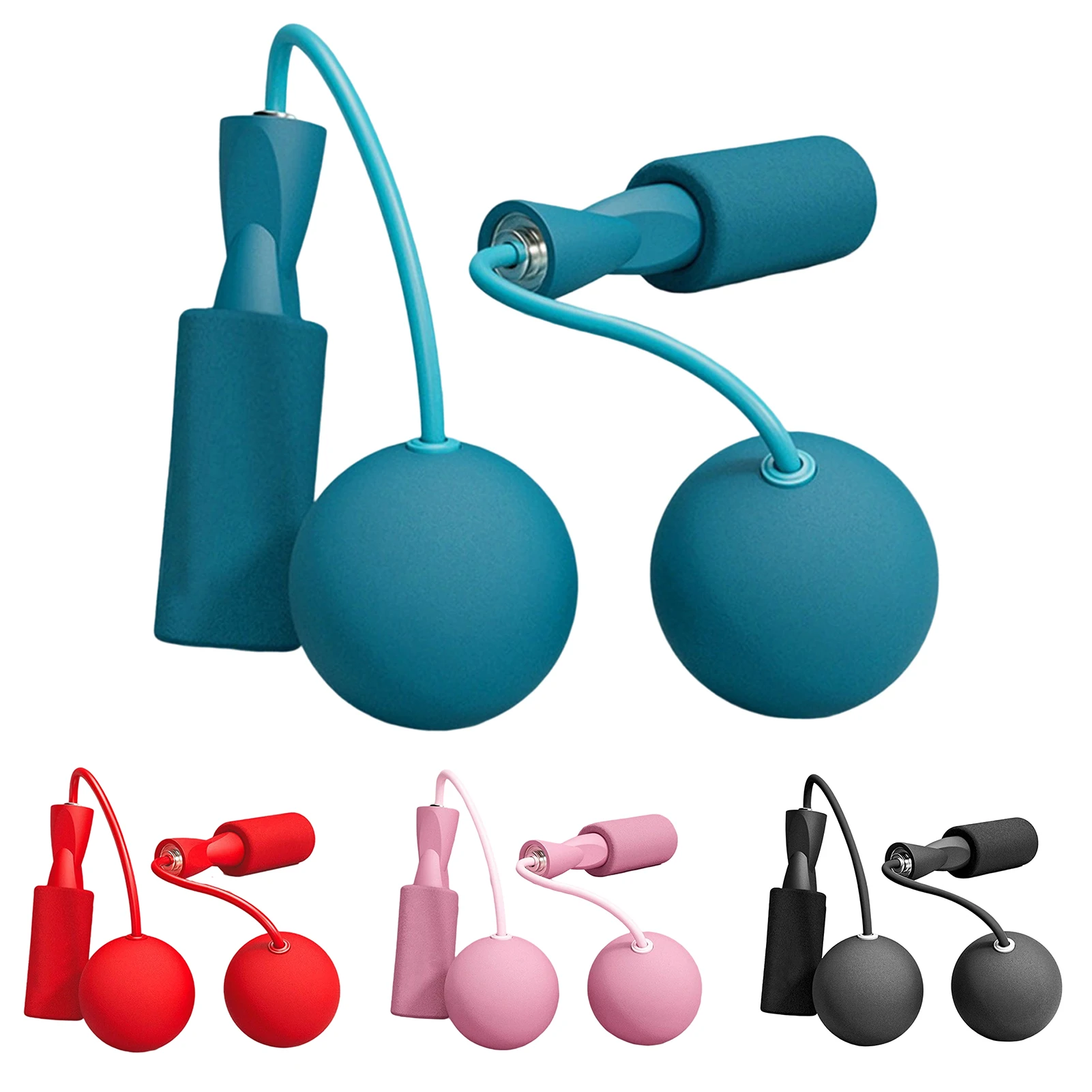 

1Pcs Ropeless Jump Rope Tangle-Free Rapid Speed Cordless Jump Rope with Two Weighted Balls for Men Women Children Indoor Fitness