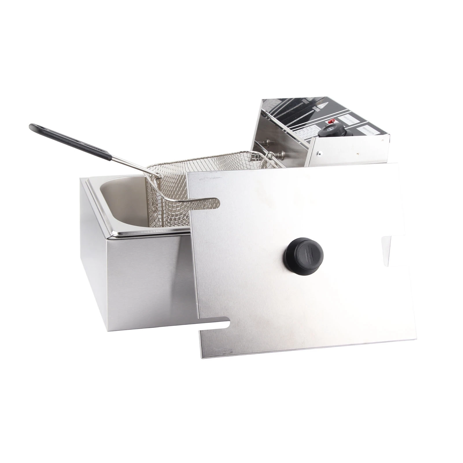 Description Picture 2 of itemElectric Deep Fryer Professional Adjustable Temperature Stainless Steel Deep Fryer with Lid Basket for Commercial Use 6L