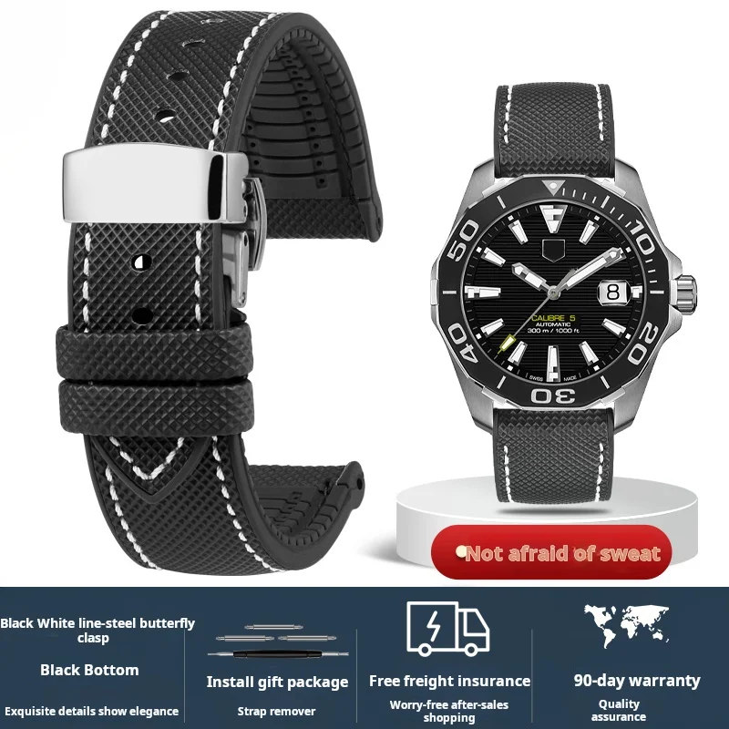 Vibrant Multi-Color Nylon Rubber Watch Strap Bracelet for Men - Available in Various Sizes