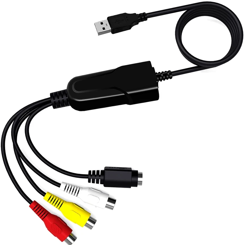 

USB 2,0 адаптер для захвата аудио-и видеосъемки VHS в DVD для Windows 10/8/7/XP