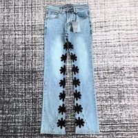 men inseam embroidery gusset flare jeans 1