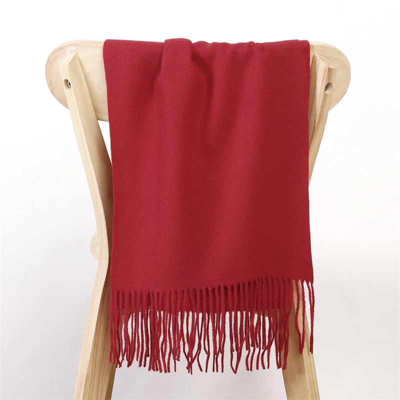 70 farbe Solide Winter Frauen Schal Warm Verdicken Kaschmir Schal Außen Quasten Pashmina Dame Wrap Winddicht Schals Mode Luxus – Detail 9