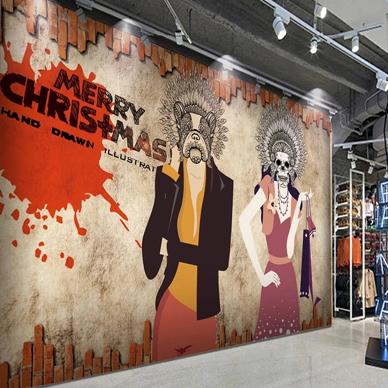 Carta Da Parati Autoadesiva Personalizzata Retro Animal Avatar Negozio Di Abbigliamento Tooling Sfondo Rivestimento Murale Adesivo Da Parete Decorativ