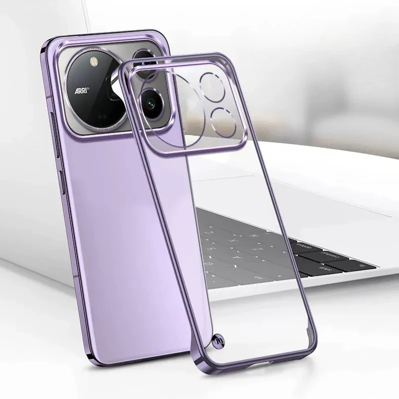 Electroplated Frameless Transparent Phone Case - Super Slim Hard Protective Cover