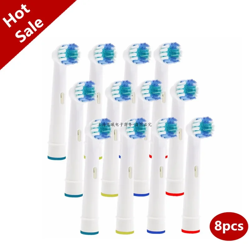 8Pcs Replacement Brush Heads For Oral-B Electric Toothbrush Fit Advance Power Health Triumph 3D Excel Vitality Precision Clean 16pcs replacement brush heads for oral b electric toothbrush advance power vitality precision clean pro health triumph 3d nozzle