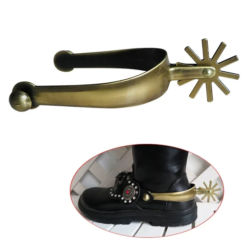 Éperons Western Cowboy Pour Cheval – Lot De 2 – équipement équitation – Taille 14cmx7.8cm
