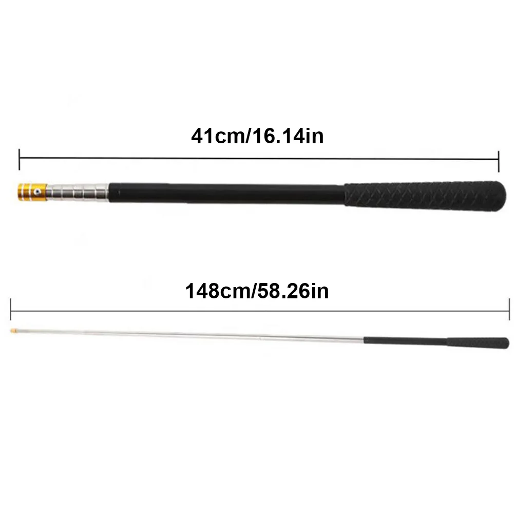 1.5M Retractable Fishing Landing Net Rod Stainless Steel Landing Net Pole Fishing Rod Pole Telescopic Landing Net Handle