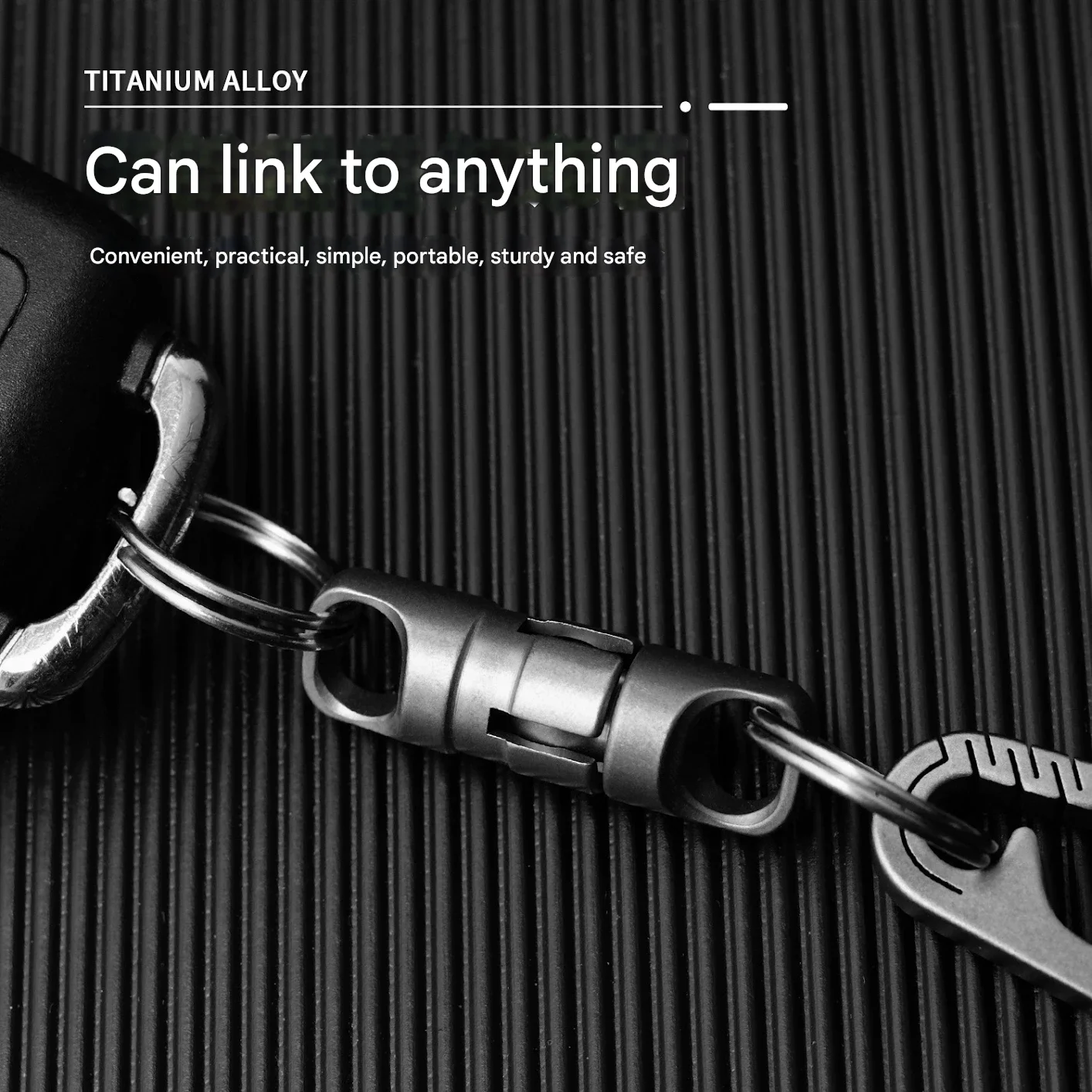 Titanium Alloy 360° Rotatable Keychain Quick Release Buckle Anti Stripping Dog walking Lightwei Buckle Safety With Lock design