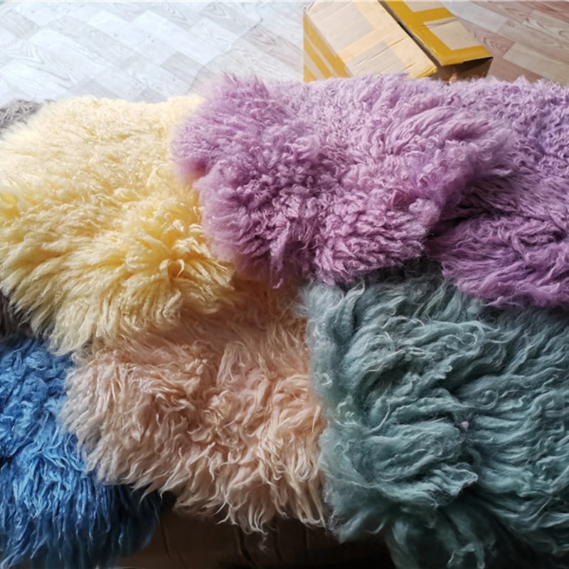 Flokati 100% Wool Blanket Mats Baby Photography Props Newborn Wrap Backdrop Prop for Newborns Photo Shoot Fotografia Accessories 1