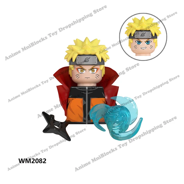 WM6105 WM6106 WM6107 WM6108 WM6109 Naruto blocks anime bricks Sasuke Kakashi mini action toy figures Assemble toys kids gifts black