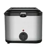 French Fries Machine You Tiao Machine 2.5L Household Stainless Steel Fryer 220V/1000W Integrated Self-heating Electric Fryer 1