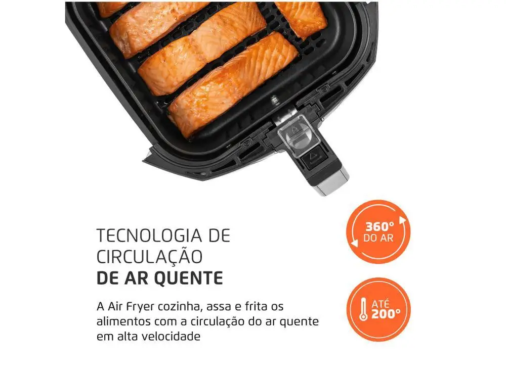 Fritadeira Elétrica sem Óleo/Air Fryer Mondial - 220V 5