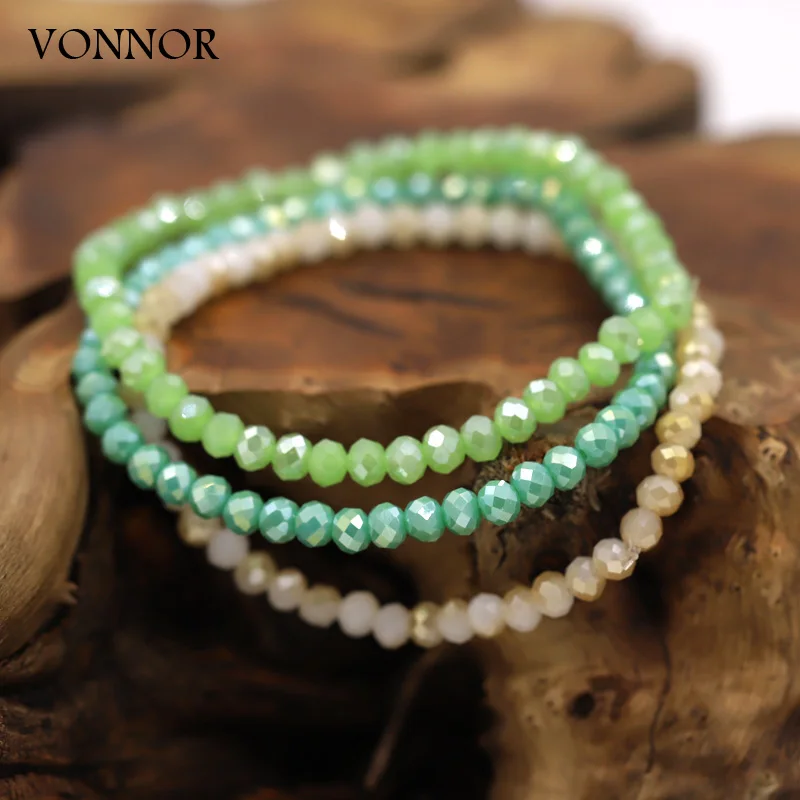 Bracciale in cristallo di pietra naturale Perline colorate Regalo