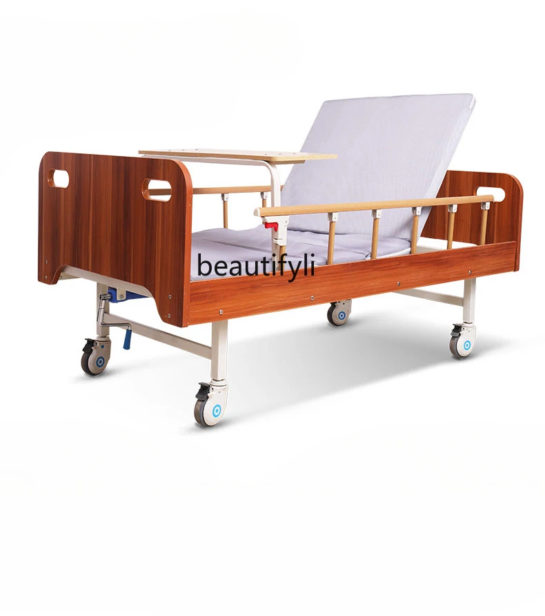 Medical Bed Household Multi-Functional Wooden Therapeutic Bed for Elderly Patients Elevated Bed Nursing Home