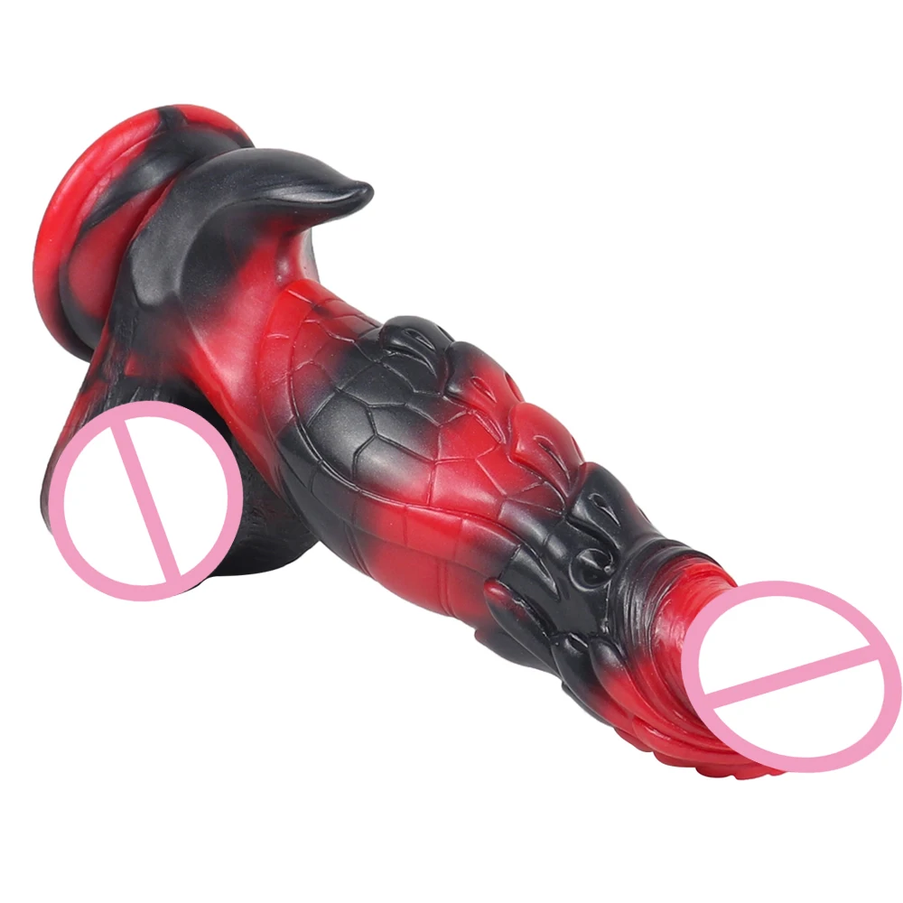 Dragon monster dildo in silicone con ventosa per piaceri_voghion.com