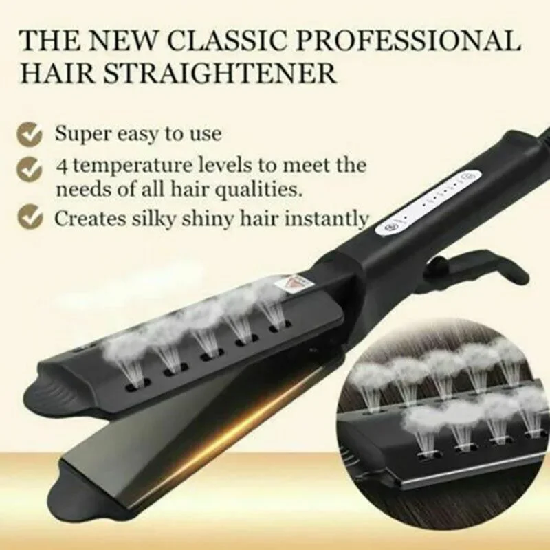 Electric Hair Straightener Hair Straightening Bangs Portable Steam Straightener for Home Splint Constant Temperature 4 Gears