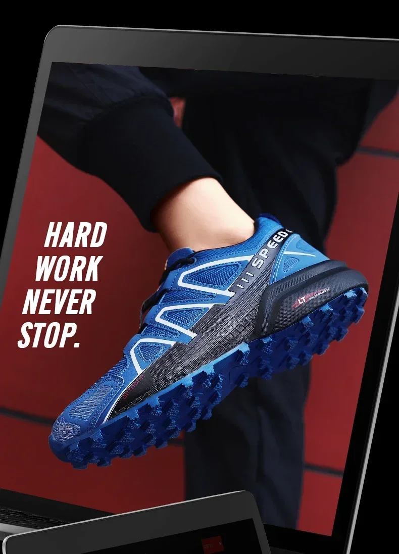 Description Picture 4 of itemMen Cross-Country Sneakers Man Quality Men's Outdoor Hiking Shoes Trail Running Speed Mens Athletic Shoe Non Slip Cycling Sports