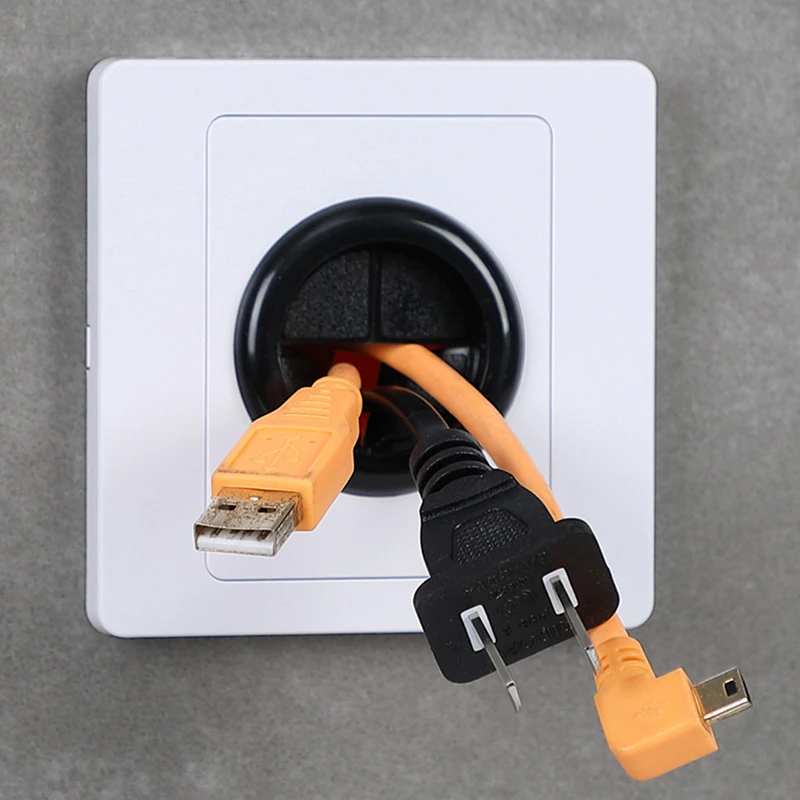 PlusAcc in Wall Cable Management Kit for Living Room/Hotel Wall