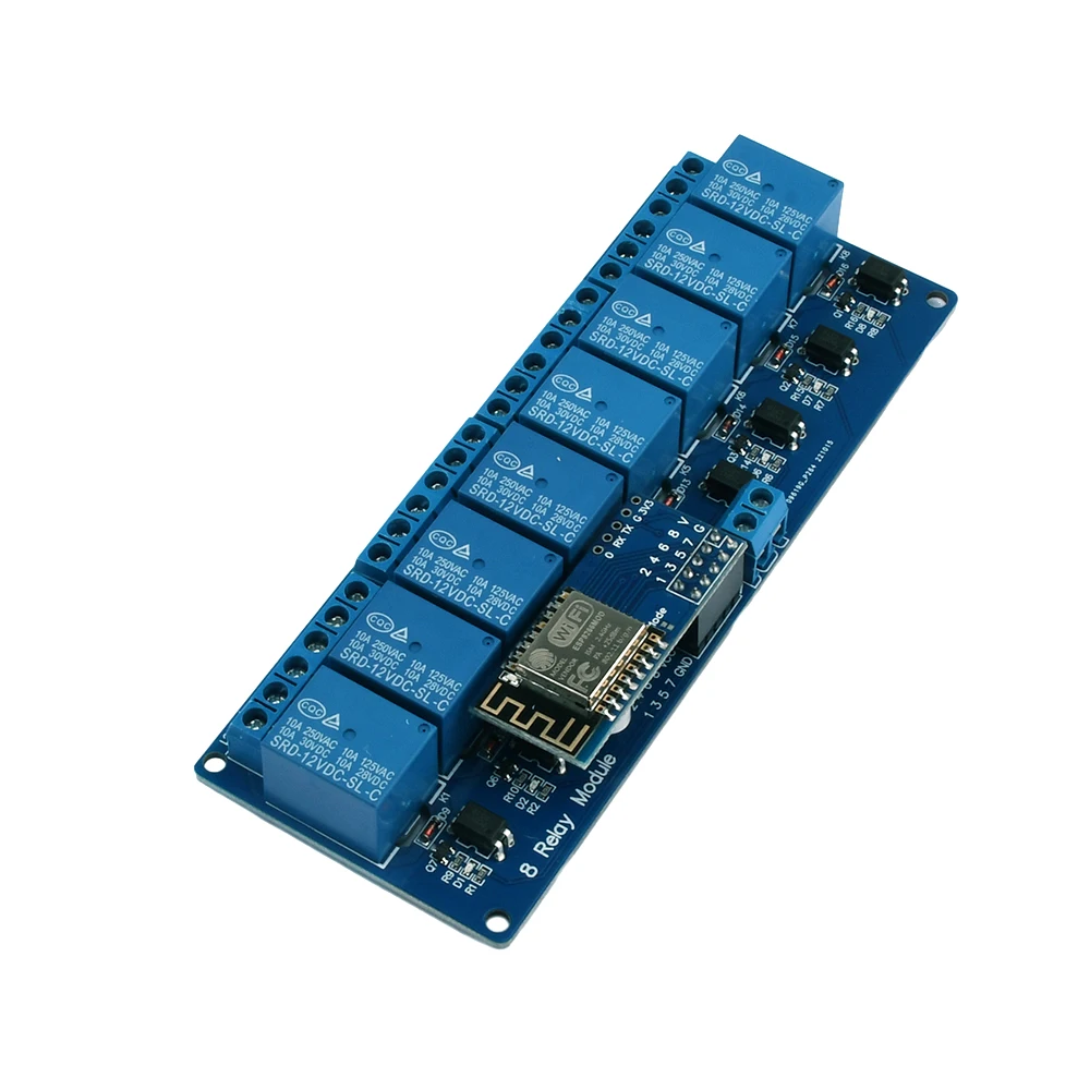 

DC 5V 12V 4/8 Channel Relay Module High Low-Level Trigger with Optocoupler Isolation Relay for Arduino ESP8266 WiFi Relay Module