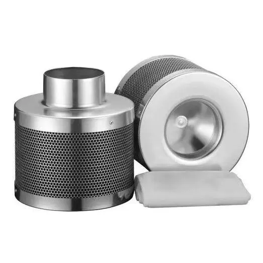 4 Inch Carbon Filter Air Purifier with Pre-filter for Inline Fan Hydroponics Green Indoor Gardening Grow Tent Ventilation 100mm