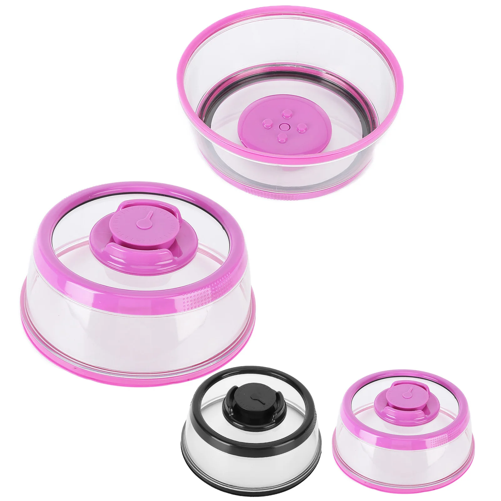 Tight Food Container Plate Platter Lid Vacuum Fresh Cover Vacuum Air-Tight Food Sealer Lid Reusable for Kitchen for Restaurant