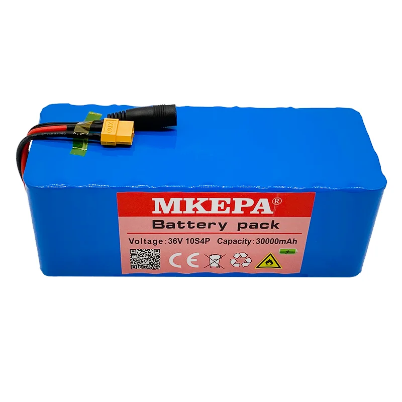 Bateria 500w Bateria de Alta Potência 42v 30000mah Ebike Bicicleta Elétrica Bms 42v Bateria com Xt60 Plug Mais Carregador 36v 10s4p 30ah - Image 6