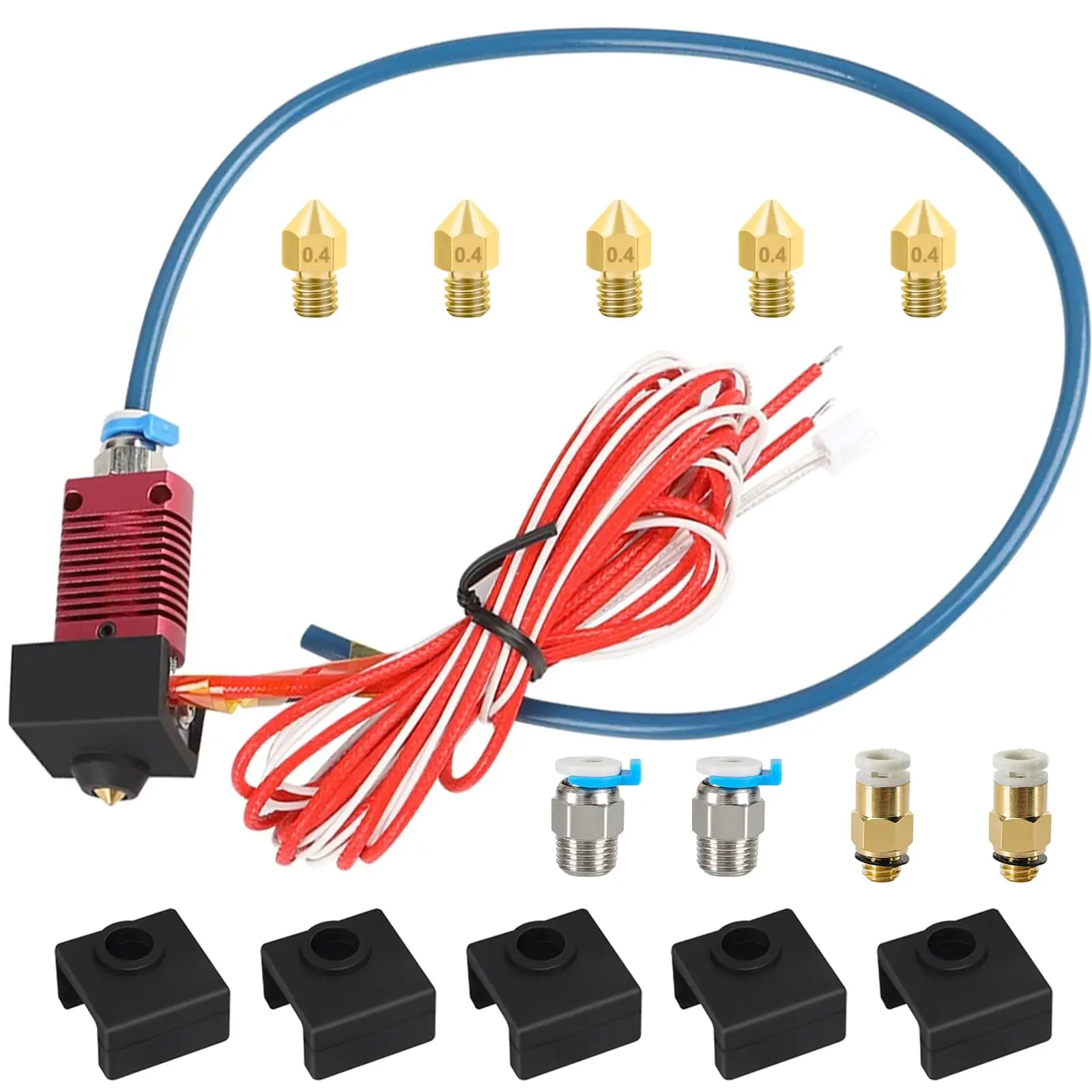 Creality Upgrade Ender 3 Hotend, zusammengebauter Extruder mit PTFE-Schlauch für Creality Ender 3 Pro/Ender 3 V2 Hot End Kit – Detail 1