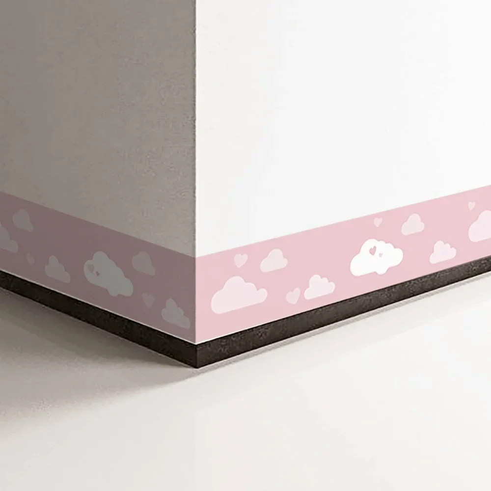 Children Adhesive Wall Border Kids Wall Stickers Nursery Watercolor Clouds Girls Self-Adhesive Baby's Room Bedroom Home Decor wall stickers luminous wall stickers vinyl decal stickers children room decoration